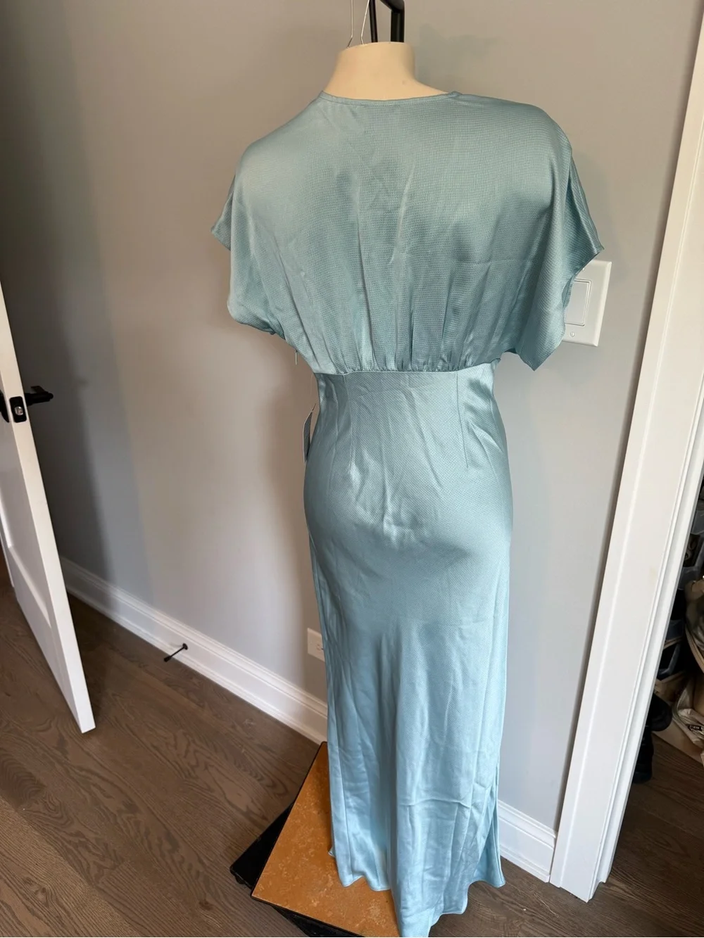 Adelyn Rae Light Blue Textured Dress - Picture 9 of 10
